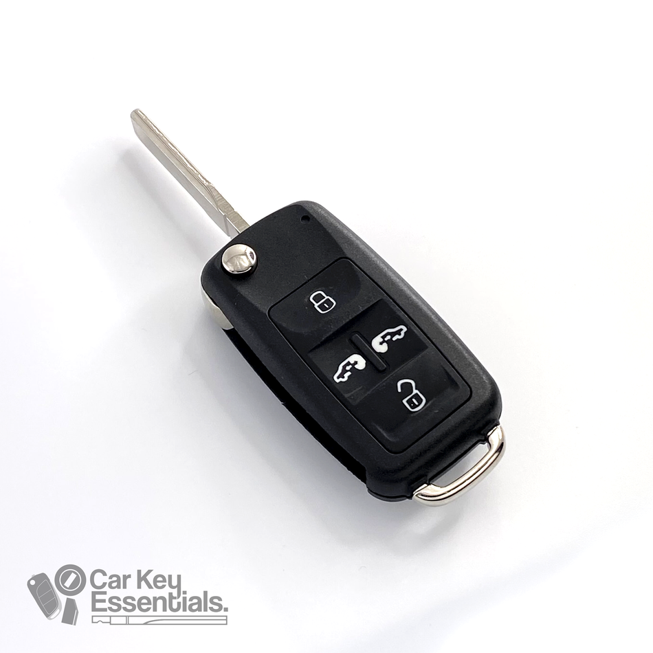 Volkswagen 4 Button Flip Remote Key Shell (5K0)