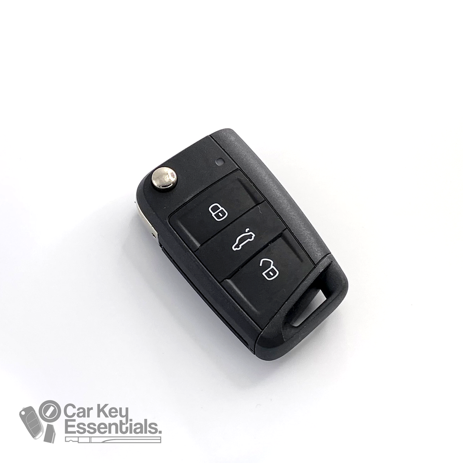 Volkswagen / 5G0 / MQB48 HU162T / 3 Button Flip Remote - Black